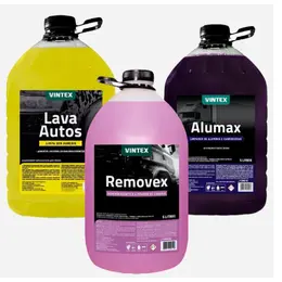 Kit Vintex Lava Autos, Removex e Alumax 5L