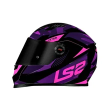 Capacete LS2 FF358 Tank Camuflado Preto/Roxo