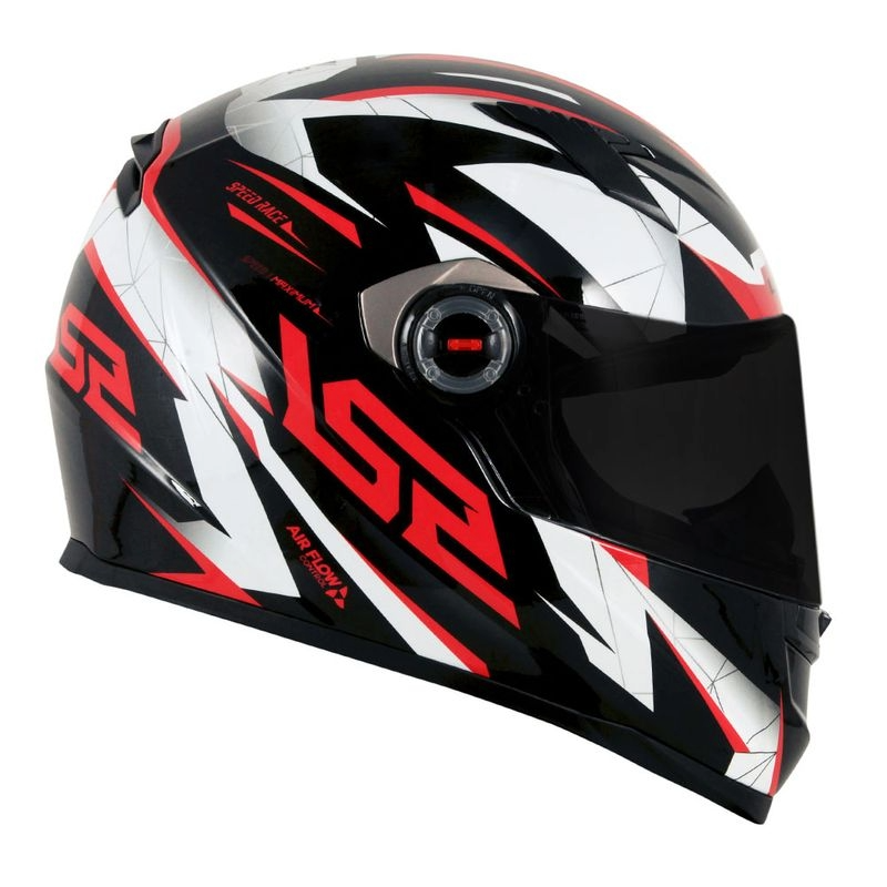 Capacete LS2 FF358 Speed Race Preto/Vermelho