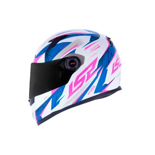 Capacete LS2 FF358 Draze Branco/Azul/Rosa